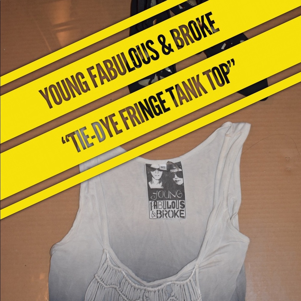 Young Fabulous & Broke - Tie Dyed- Fringe Tank Top